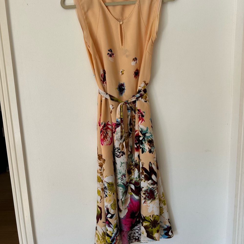 Simply Vera Vera Wang Floral Midi Dress - Cream and Multicolor